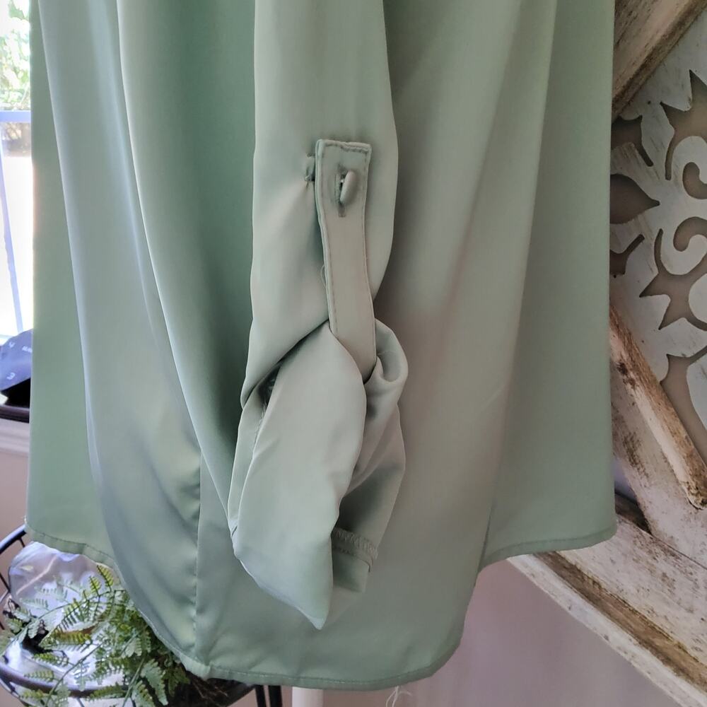 Notations Roll Tab Sleeve Collar Button Down Pock… - image 5